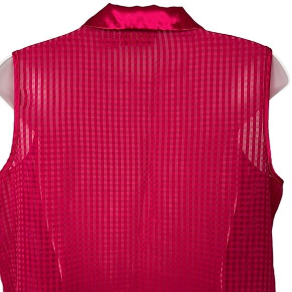 VICTORIA'S SECRET Vintage Gold Label Satin Trim Sleeveless Pajama Top Shirt sz M - Picture 12 of 12